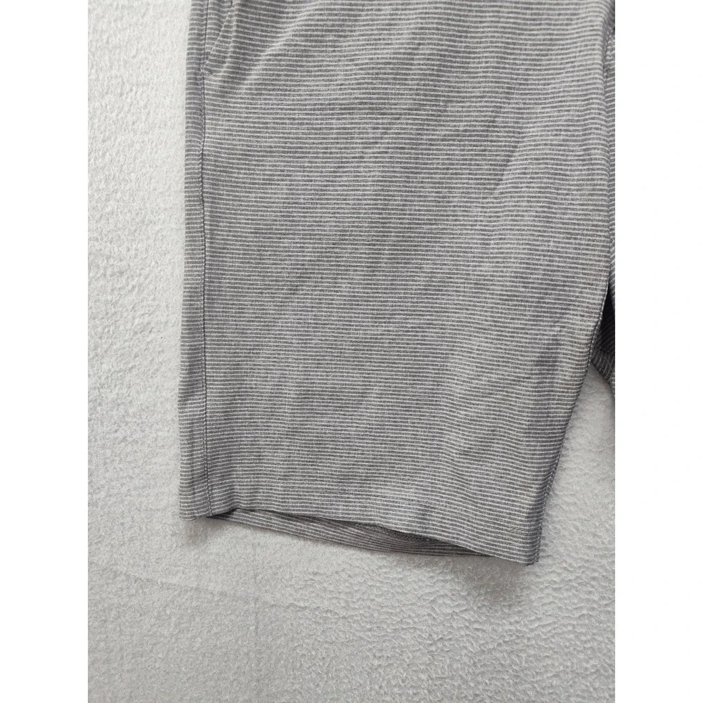 Hang Ten Mens Hybrid Shorts Grey Striped Stretch Board Shorts Size 34